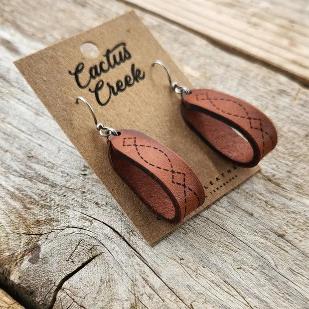 "Latigo" Leather Earrings