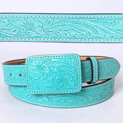 Turquoise Tavern Tooled Leather Belt