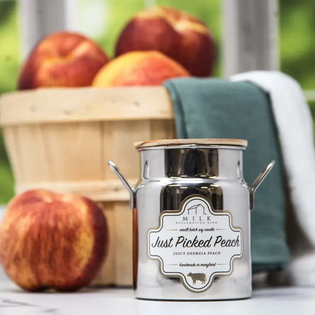 Milk Churn Candle- Just Picked Peach