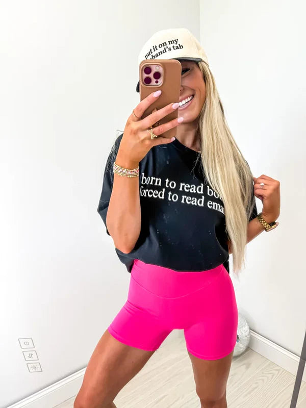 Butter Soft Birkley Biker Shorts- Neon Pink