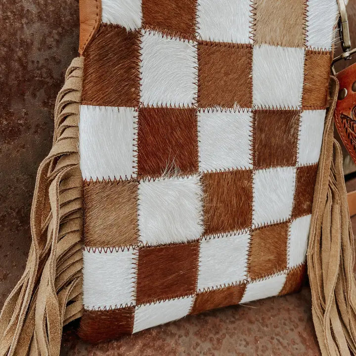 Checkmate Cowhide Purse