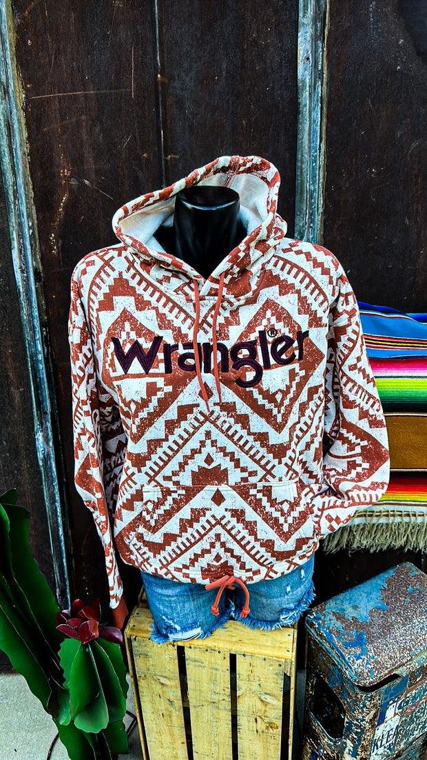 Wranglin West Retro Cropped Hoodie