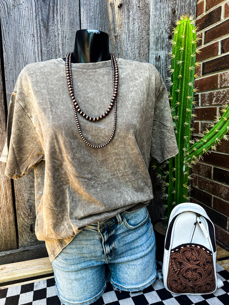 Kingston Oversized Top- Mocha