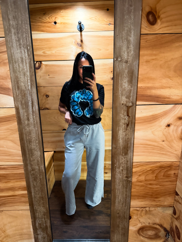 Flora Fleece Sweatpants- Grey