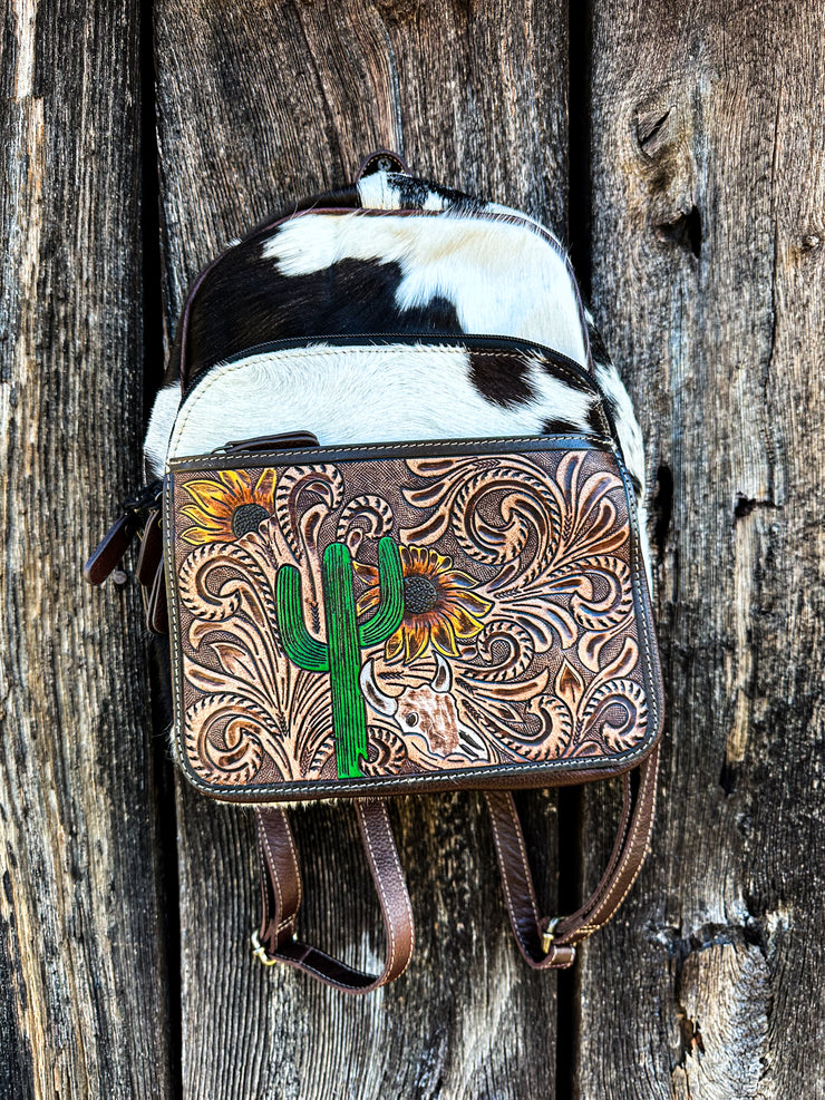 Saguaro Creek Hand Tooled Backpack