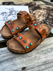 Turquoise Stompin' Sandals