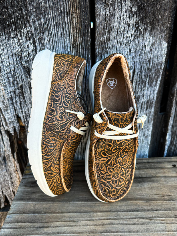 Brown Floral Emboss Ariat Hilo