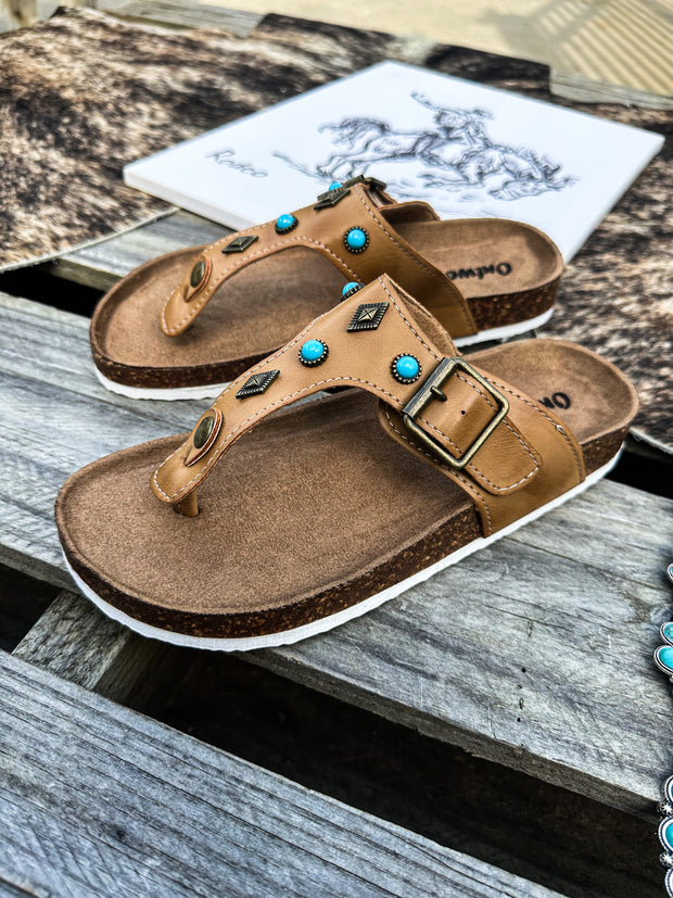 Turquoise Rain Sandals