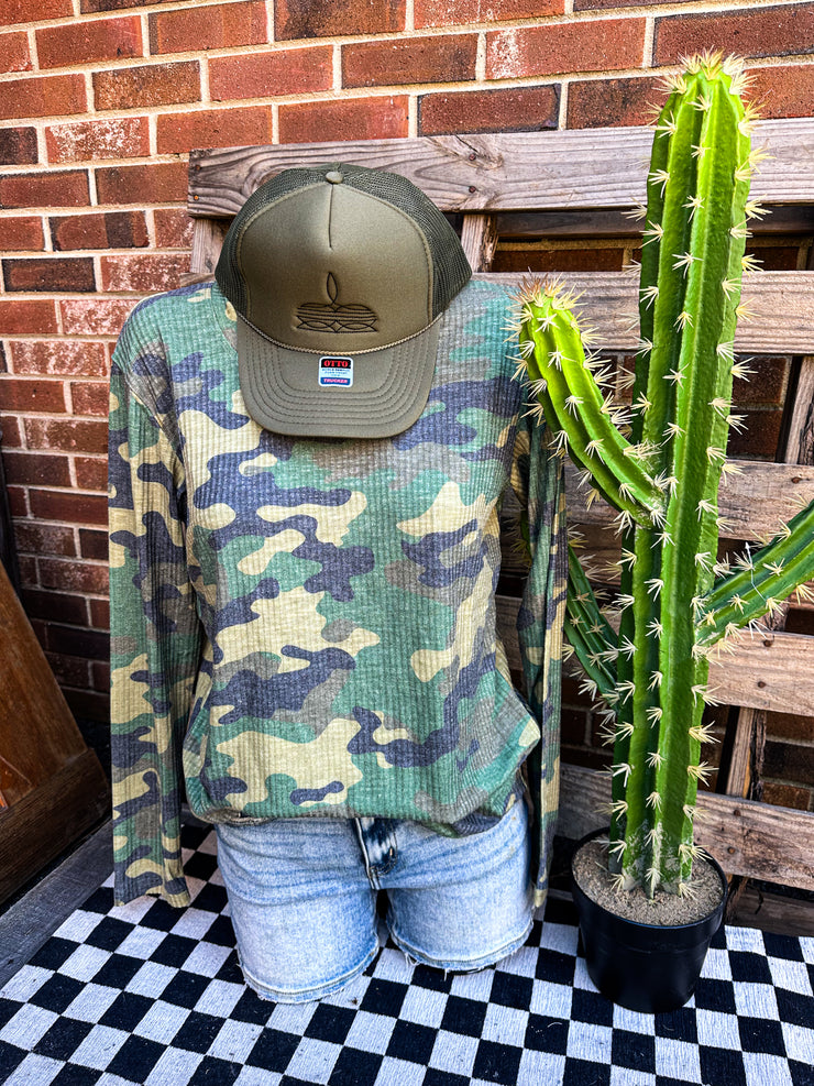 Calico Camo Top