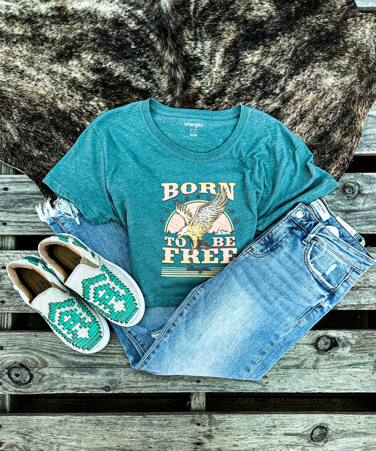 Born To Be Free Boyfriend Crop Graphic