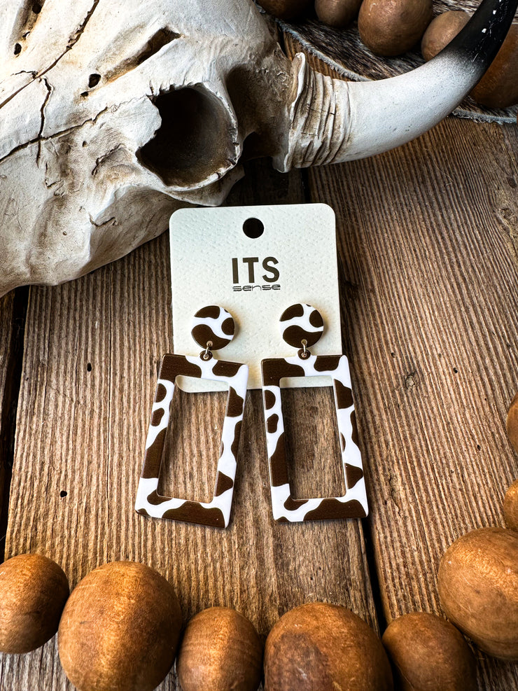 On The Mooove Square Earrings