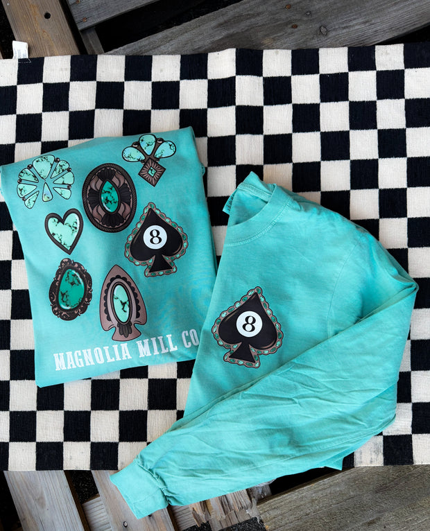 Lucky 8 Gemstone Longsleeve Graphic Tee