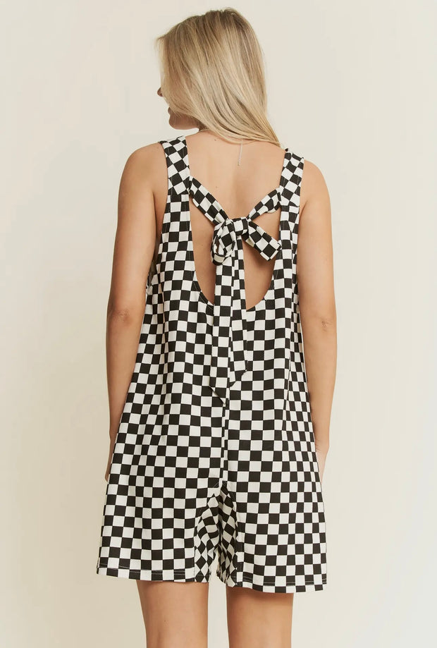 Check Mate Romper- Black *UPDATED PICS COMIN SOON