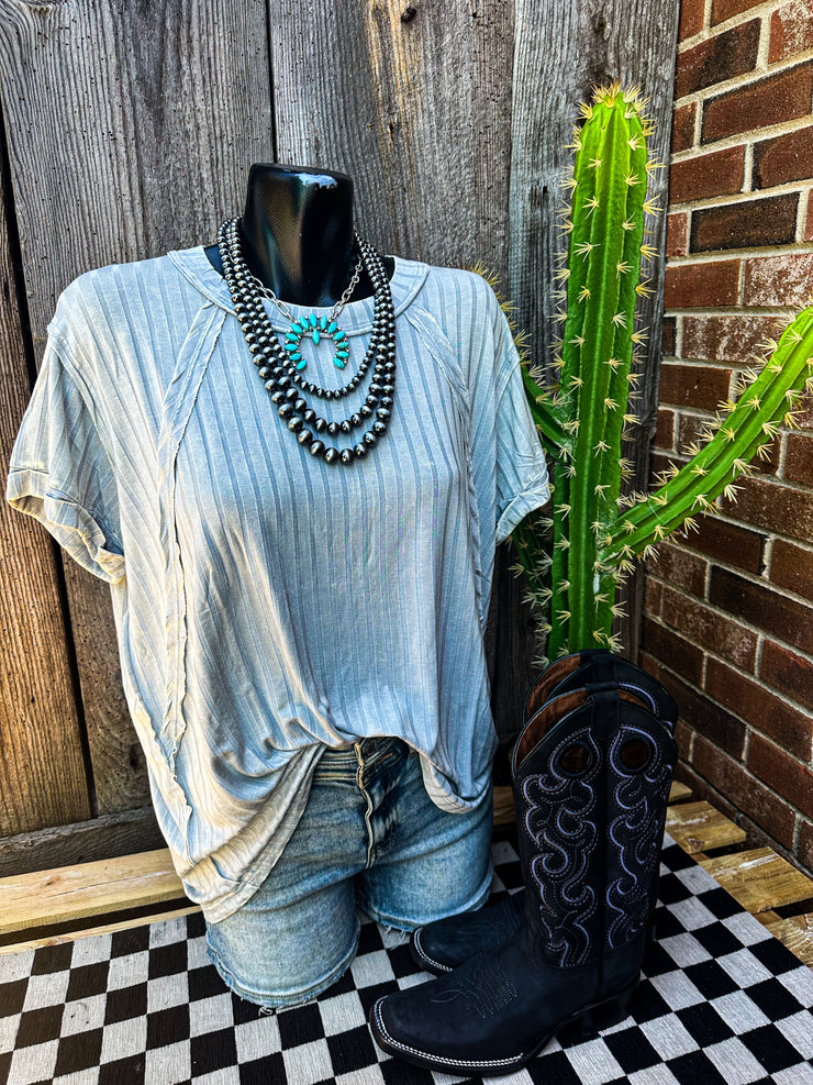 Dolman Top- Lt Gray