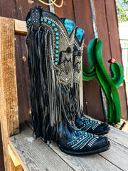 Turquoise Texan Thunderbird Corral Boot