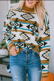 Gemini Aztec Sweater Top