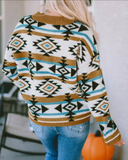 Gemini Aztec Sweater Top