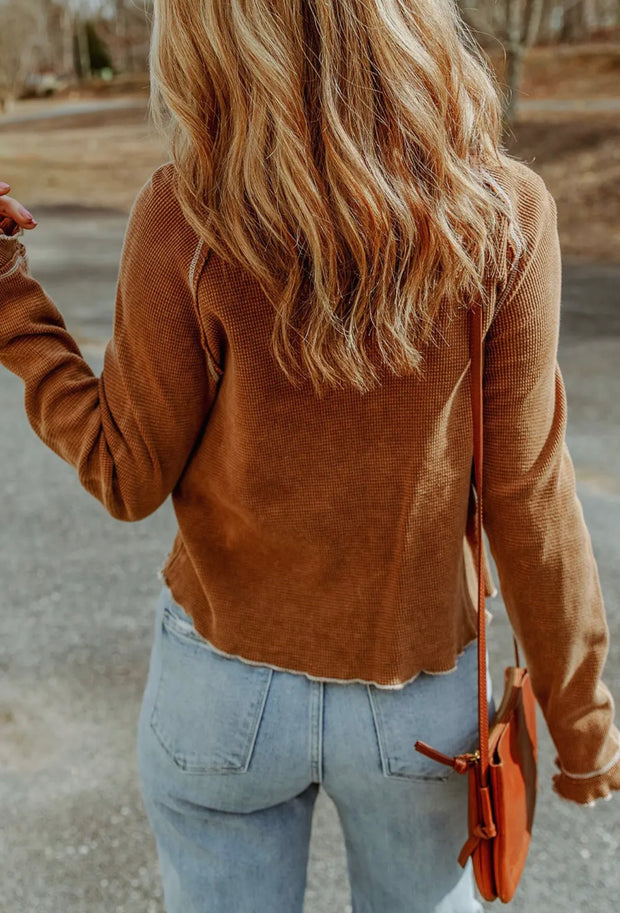 Wilder Waffle Knit Top