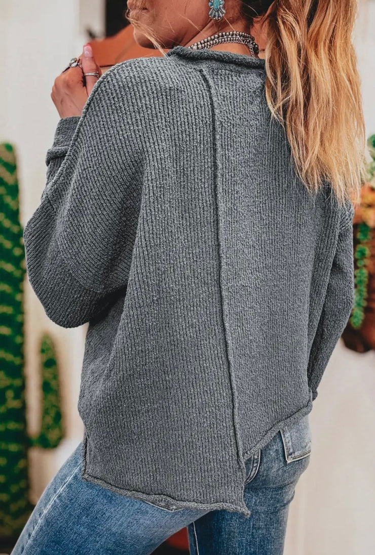 Asher Asymmetric Hem Sweater