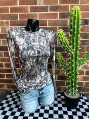 Mossy Oak Camo Sheer Top