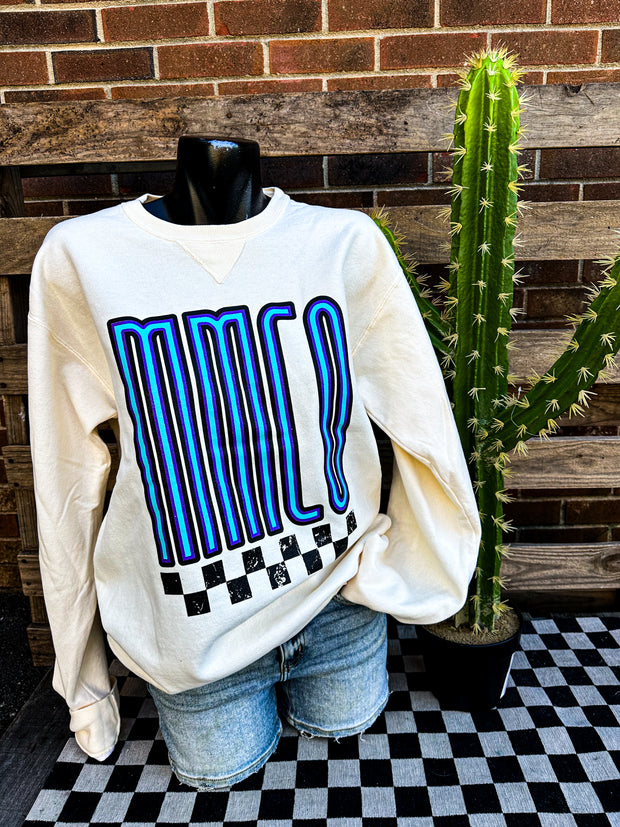 Chute Check Sweatshirt- Ivory