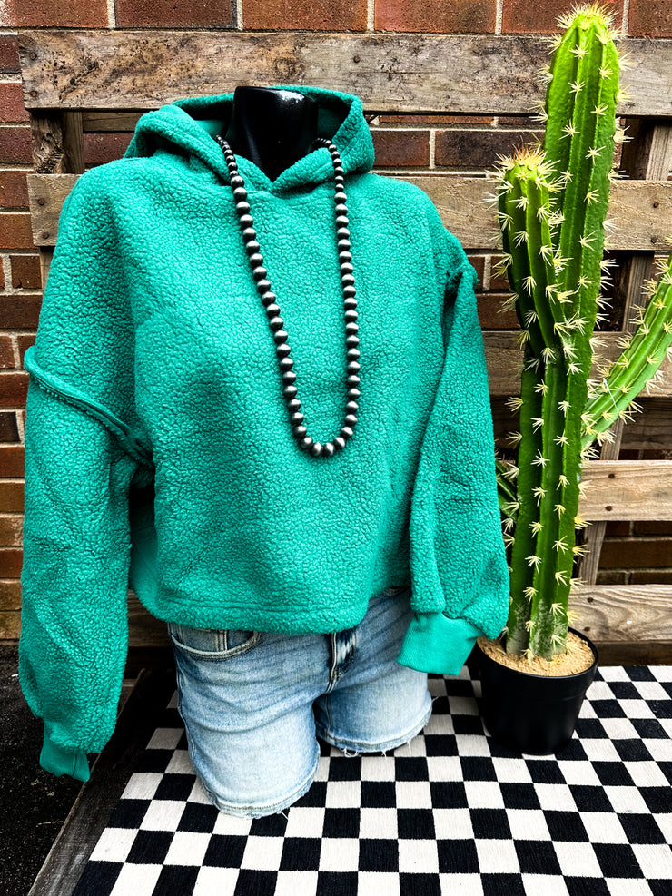 Saluda Sherpa Shoulder Drop Hoodie