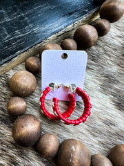 Red Checkered Chase Earrings
