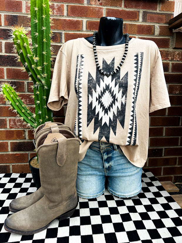 Atlas Aztec Mineral Wash Graphic Tee