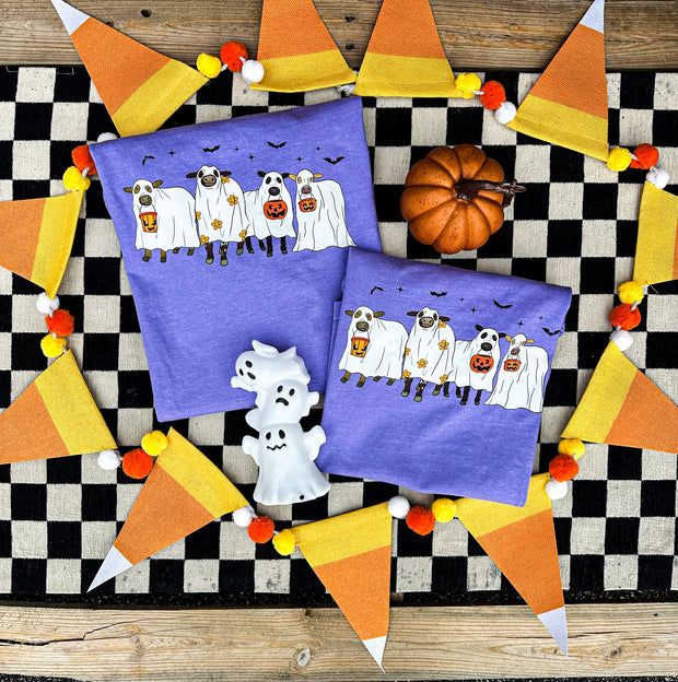 MOO, I mean BOO Plum Graphic Tee- Made To Order
