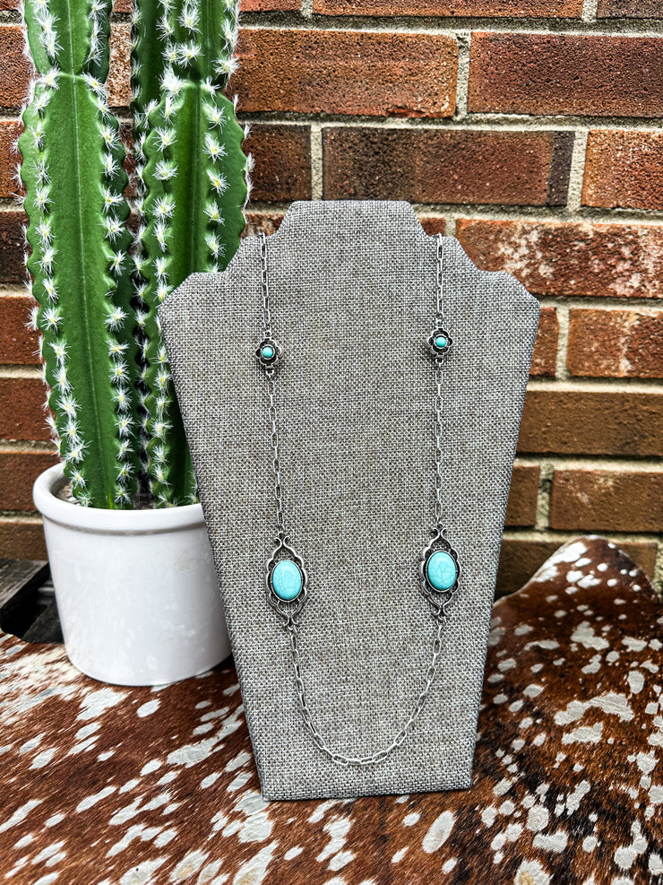 Deluxy Paperclip & Concho Necklace