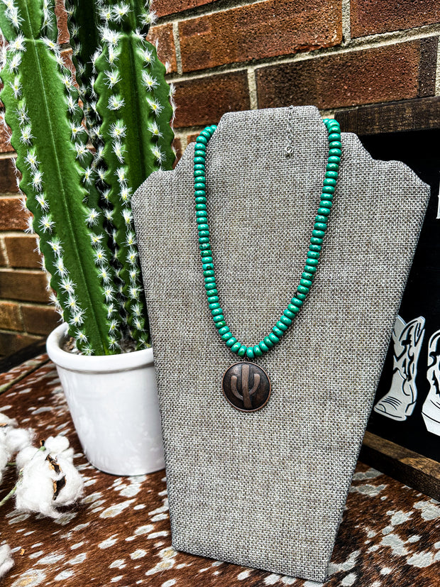 Stetson Necklace- Cactus Charm