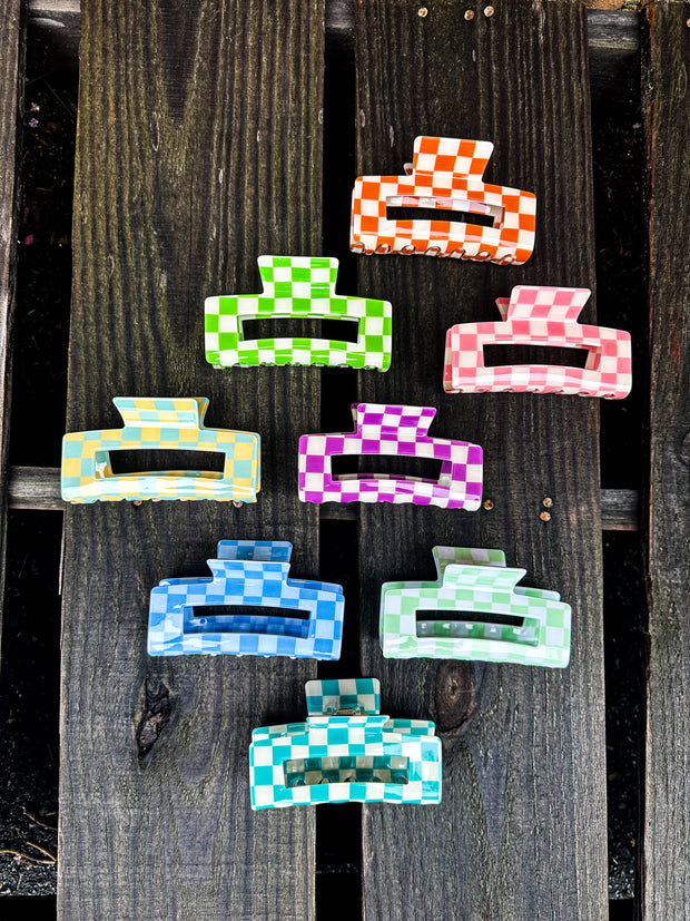 Checkered Hair Clip