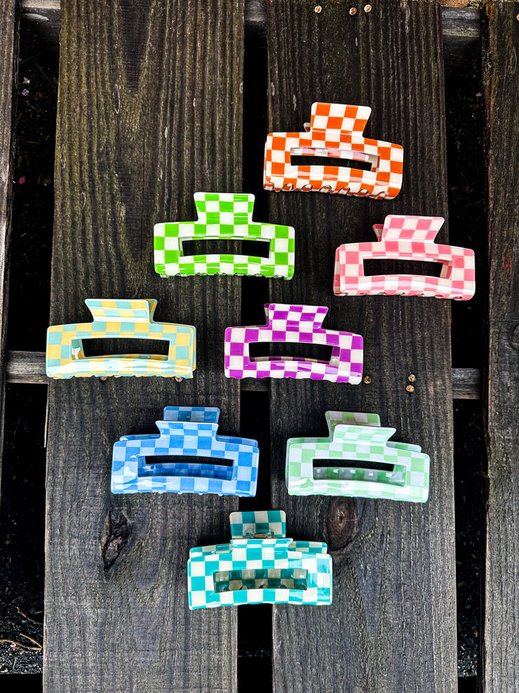 Checkered Hair Clip