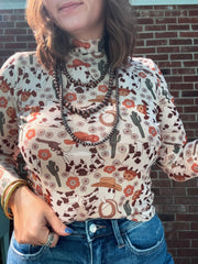 Hauntin' The Range Mesh Top
