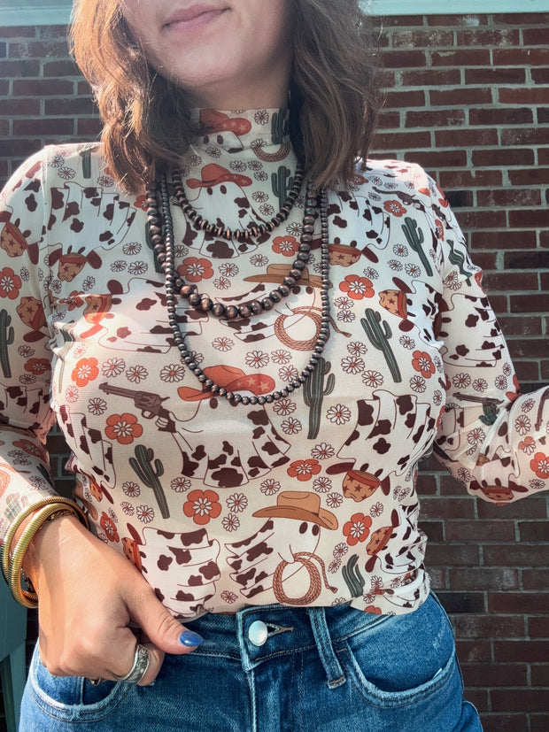 Hauntin' The Range Mesh Top