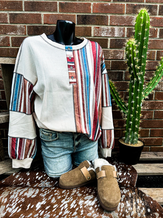 Waffle Patchwork Top
