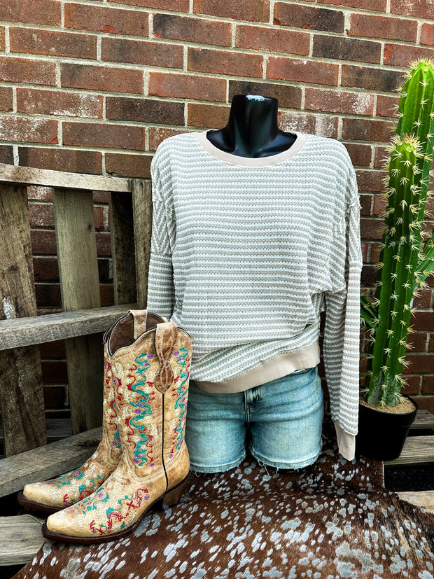 Rylan Ribbed Drop Shoulder Top