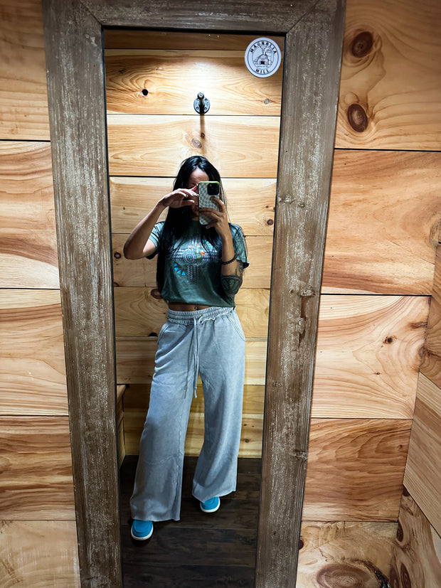 Allington Acid Wash Sweatpants- Sleet