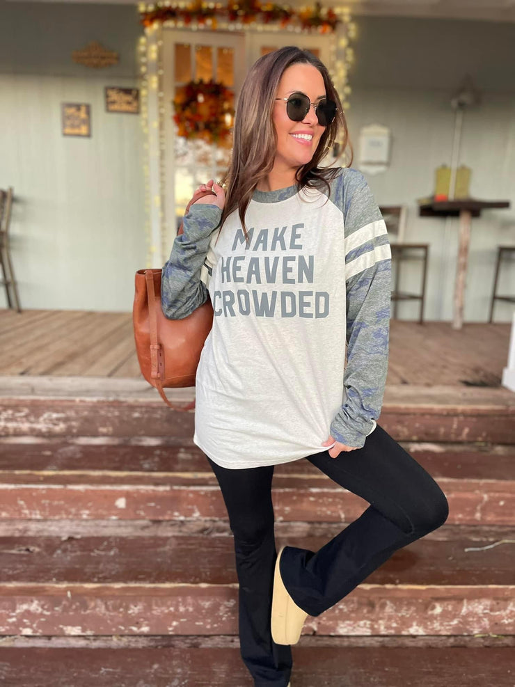 Make Heaven Crowded Varsity Graphic