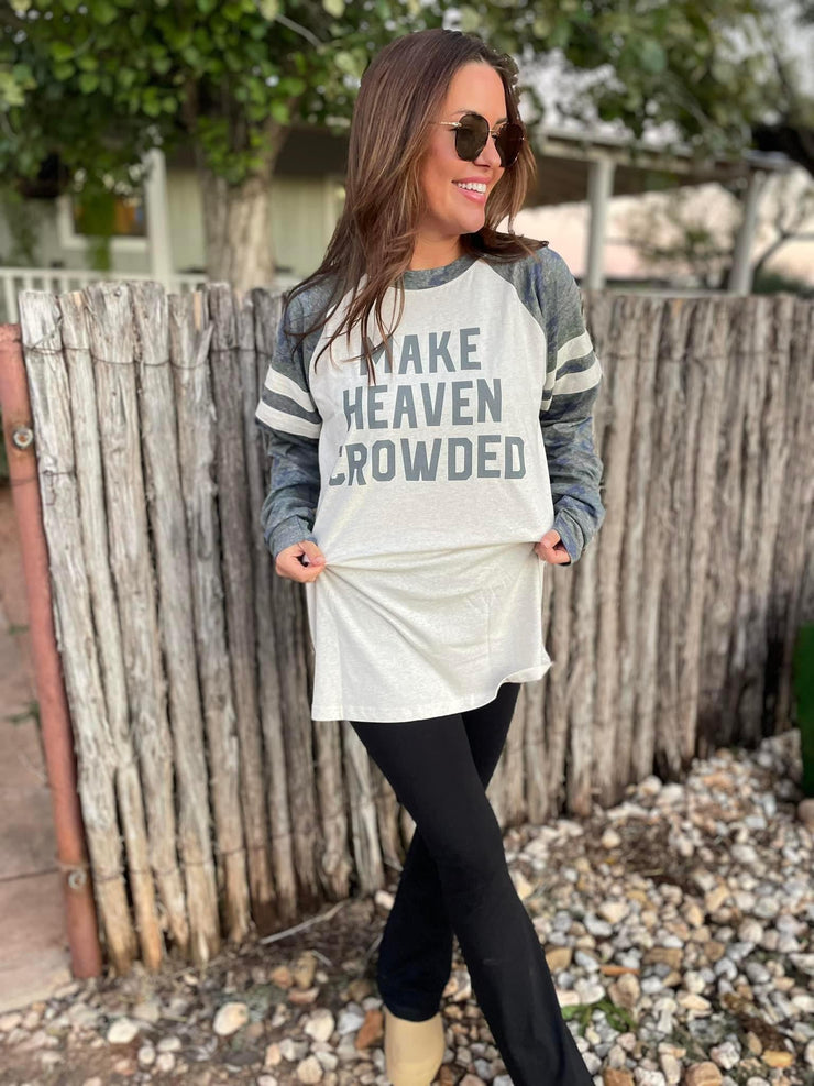 Make Heaven Crowded Varsity Graphic