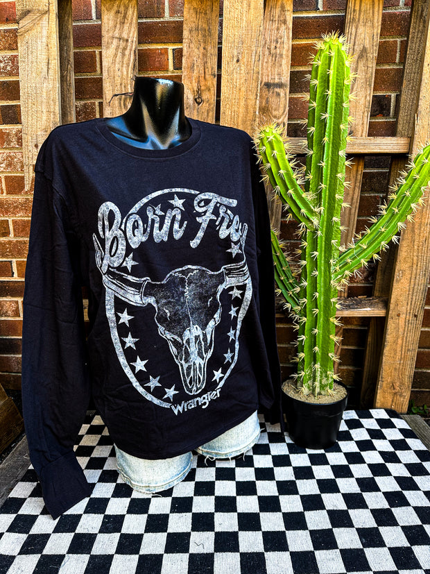 Born Free Wrangler Long Sleeve Graphic