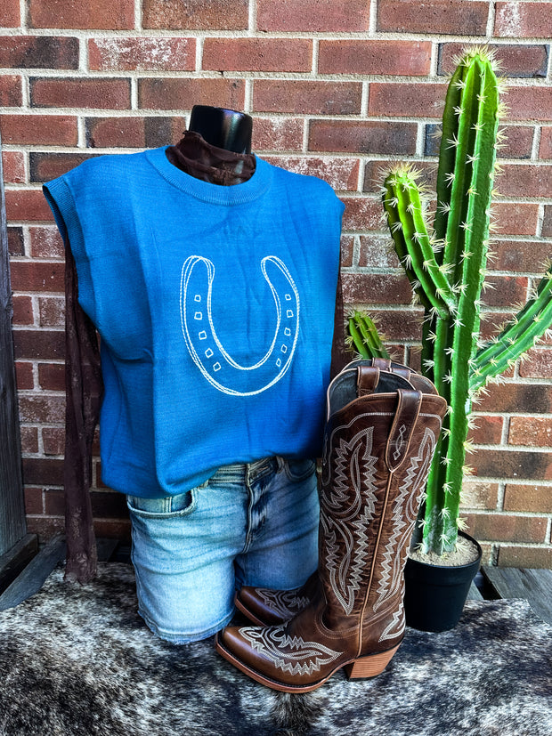 Cowgirl Up Horse Shoe Sweater