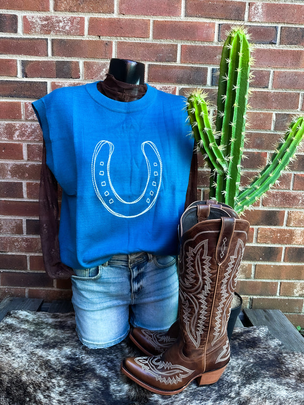 Cowgirl Up Horse Shoe Sweater