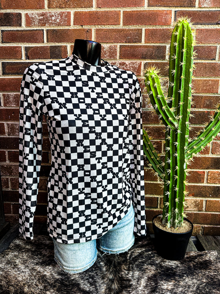 Slang N Bang Long Sleeve Mesh Top