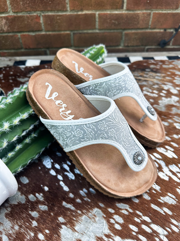 Tulsa Time Sandal- White Grey