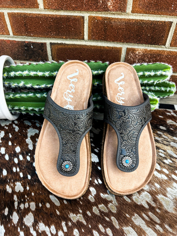 Tulsa Time Sandal- Charcoal