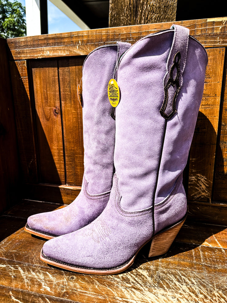 LD Lilac Embroidery Corral Boot