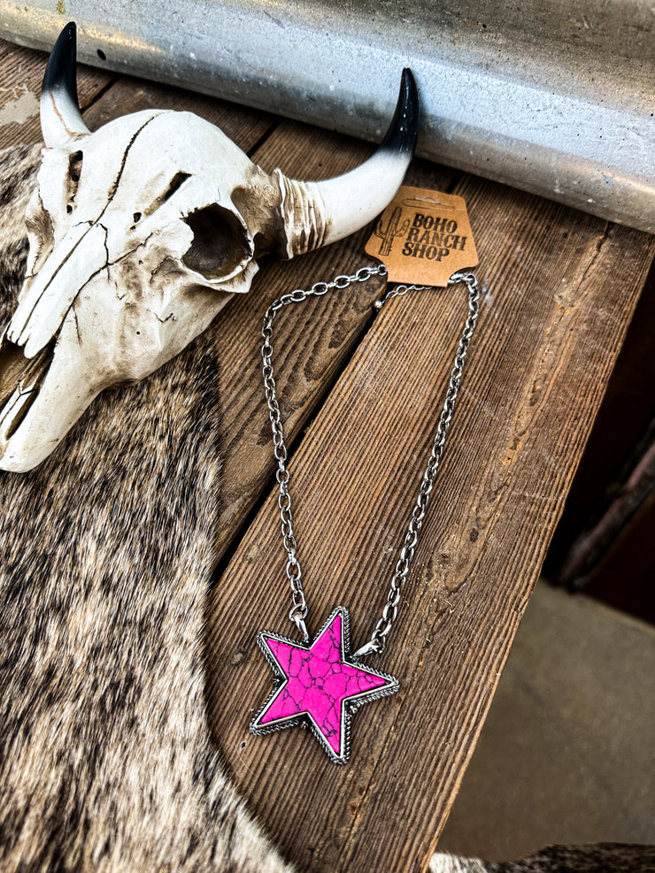 Neon Pop Star Of The West Necklace