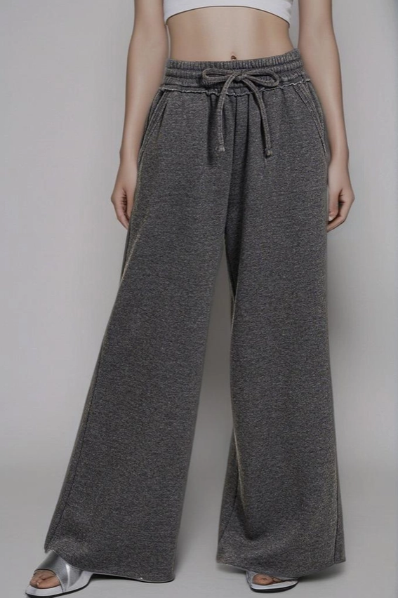 Allington Acid Wash Sweatpants- Black