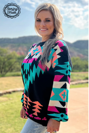 Neon Western Lights Sweater